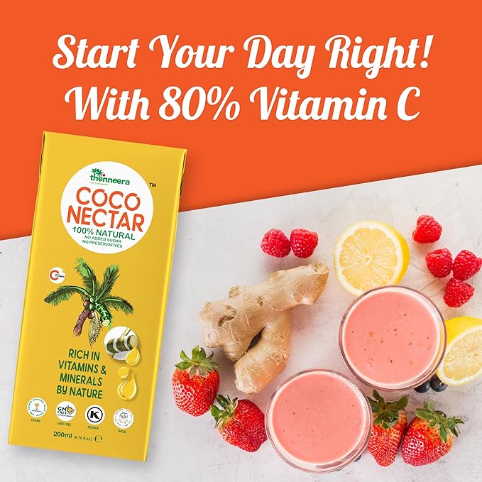 COCO (Coconut) NECTAR - 100% Natural &amp Pure | By Nature Gluten-Free Non-GMO and Vegan | Feel Energized | Kosher| Halal | Natural Wellness Beverage (24 Pack)