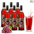 Amor Vines: Rosé Grape Juice – 100% Pure Non-Alcoholic No Water Added Preservative-Free – 750ml Glass Bottles (Pack of 6)