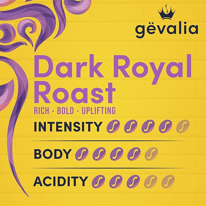 Gevalia Dark Royal Roast K-Cup Coffee Pods (72 Pods (6 Boxes of 12))