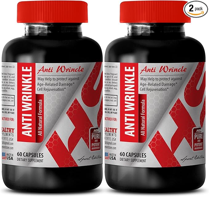 Anti-Wrinkle Complex - Grape Seed Glow Hyaluronic Acid Moisture Green Tea Infusion Aloe Vera Hydration Resveratrol Glow Collagen and Green Tea Plant-Based Formula 2Bot