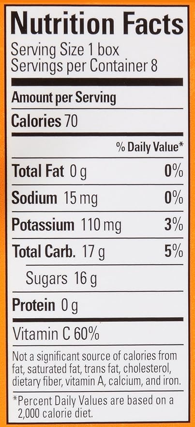 Juicy Juice Orange Tangerine 4.23 Ounce Boxes 8 Count (Pack of 5)