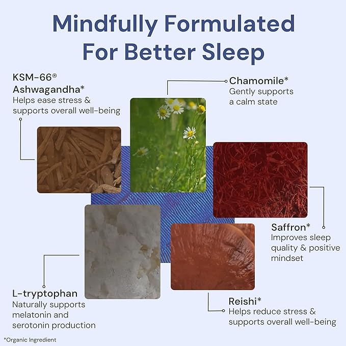 ION* Intelligence of Nature Restful Sleep - Ashwagandha Calm Sleep Aid Powder Drink Mix for Restful Night with Magnesium and L Theanine for Women and Men - 20 Packets