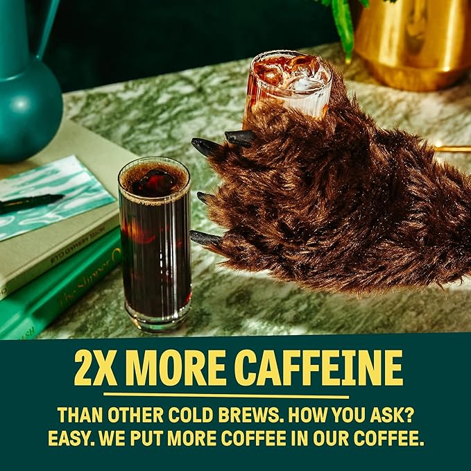 Wandering Bear Organic Cold Brew Coffee Variety Pack - Extra Strong Bold Smooth Unsweetened Shelf-Stable Ready to Drink &amp Vegan Iced Cold Brewed Coffee Drink - 32 fl oz (3pk - Vanilla Caram