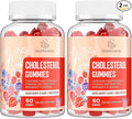 Cholesterol Supplement with Plant Sterols &amp Stanols Guggul Bergamot Orange Extract Red Yeast Rice Cholesterol Complex Gummies Mixed Berry Flavor 120 Counts
