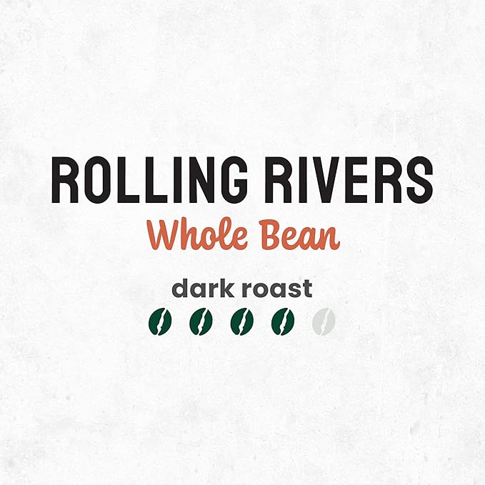 City Brew Rolling Rivers - Dark Roast Whole Bean Coffee - 2Lb