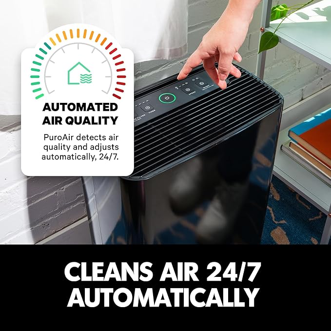 PuroAir 400 HEPA Air Purifier for Home Large Rooms - Covers 2000 Sq Ft - Filters Up To 99.9% of Pollutants Smoke Pollen Dust and VOCs - Quiet HEPA Air Filter - Air Purifiers for Bedroom