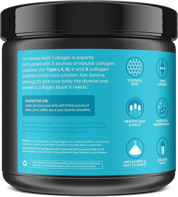WellPath Renew Multi Collagen Protein Powder for Women and Soothe Cortisol Manager - Cortisol Supplements for Stress Support and Detox