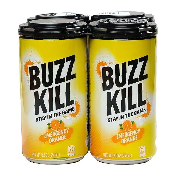 BuzzKill Recovery Drink Feel Better The Next Day 8.5 oz (Pack of 4)