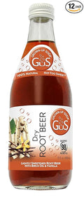 GuS - Grown-up Soda Dry Root Beer 12 Fluid Ounce (Pack of 12)