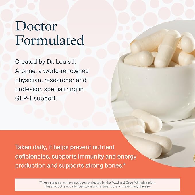 Youtheory High Potency Multi GLP-1 Support - High Absorption Multivitamins - for Immune Support &amp Bone Health - Gentle on Stomach - Vitamin D C Iron &amp More - 150 Vegetarian Capsules