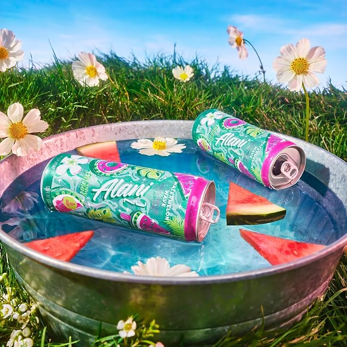 New Alani Energy Drinks Lime Slush Watermelon Wave Pink Slush Flavors Variety Pack Sugar-Free Low-Calorie Energy Boost Drink 12 fl oz (Pack of 6) (Packaging May Vary)