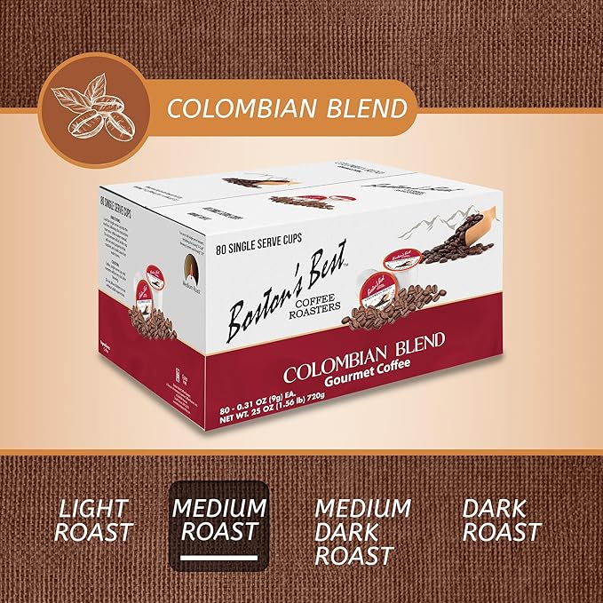 Boston’s Best - Colombian Blend Delectable Gourmet Coffee Bold Medium Roast Compatible with Keurig Coffee Maker - 1 Count (80 Single Serve Cups)