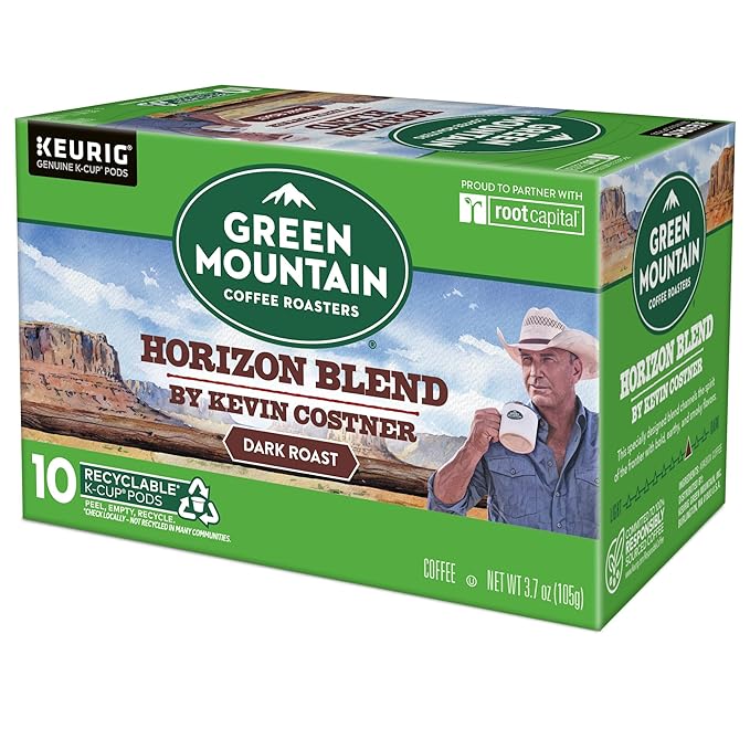 Green Mountain Coffee Roasters Horizon Blend Coffee by Kevin Costner Keurig Single Serve K-Cup Pods 60-Count (6 x 10 Count Boxes)