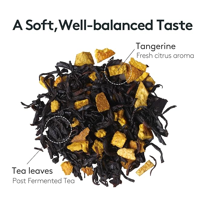 OSULLOC Tangerine Tea (Refreshing Jeju Tangerine Flavor) | Korean Premium Blended Tea Bag | Sweet Fruit Tea | 20 Count Tea Bags 1.76oz