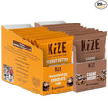KiZE Energy Bars - Peanut Butter Chocolate Chip &amp Cookie Dough Bundle - 20-Count - Gluten Free Dairy Free Options Non-GMO and High Protein Meal Replacement Energy Bars Clean and Simple Food In