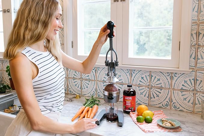 Lucy’s Family Owned - AMERICAN BEETS Organic 99% Pure Beet Juice 34 oz. Glass Bottle (Made From Fresh Pressed) (Pack of 2)