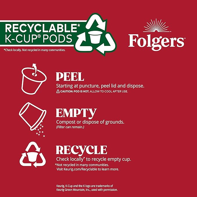 Folgers Colombian Decaf Medium Roast Coffee 72 Keurig K-Cup Pods