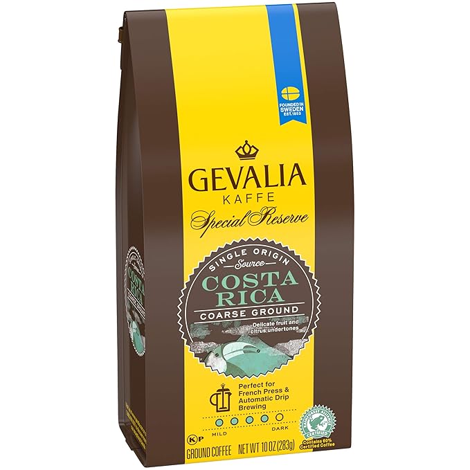 Gevalia Special Reserve Guatemala and Costa Rica Single Origin Medium Roast Ground Coffee Bundle (2 x 10 oz Bags)