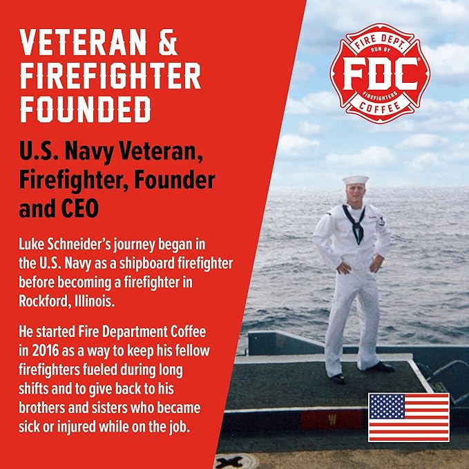 Fire Department Coffee - Gives Back to Firefighters - Rescue Variety Pack - Whole Bean Coffee - Medium Dark Shellback Espresso &amp Skull Crushing Espresso Beans - Veteran Owned (12oz Pack of 4)