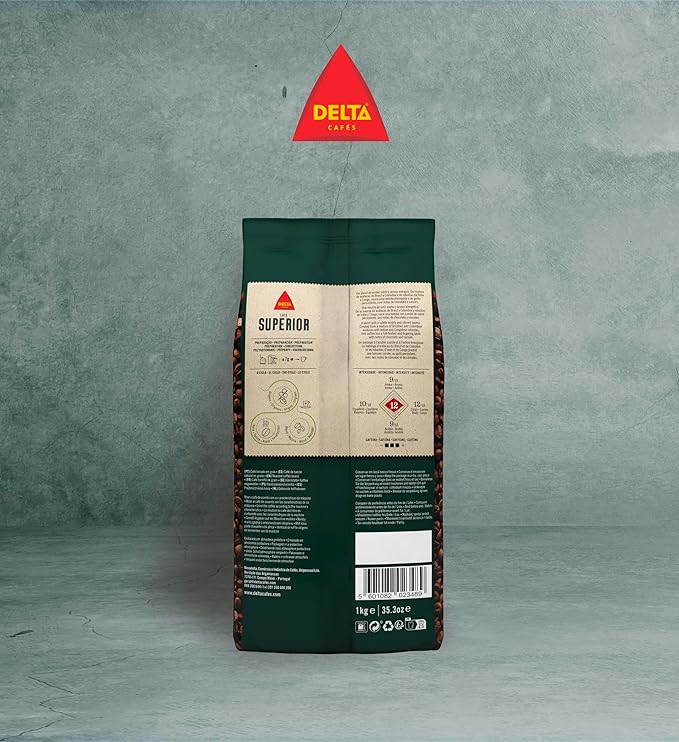 Delta Lote Superior 1kg/35.2oz – Full-Bodied Medium-Roast Coffee Beans Energetic Aroma &amp Subtle Acidity Notes of Chocolate Nuts &amp Red Fruit – Whole Bean for Espresso Filter &amp Moka Brew