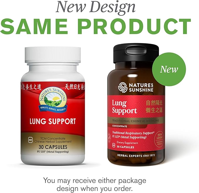 Nature's Sunshine Lung Support Chinese TCM Concentrate 30 Capsules
