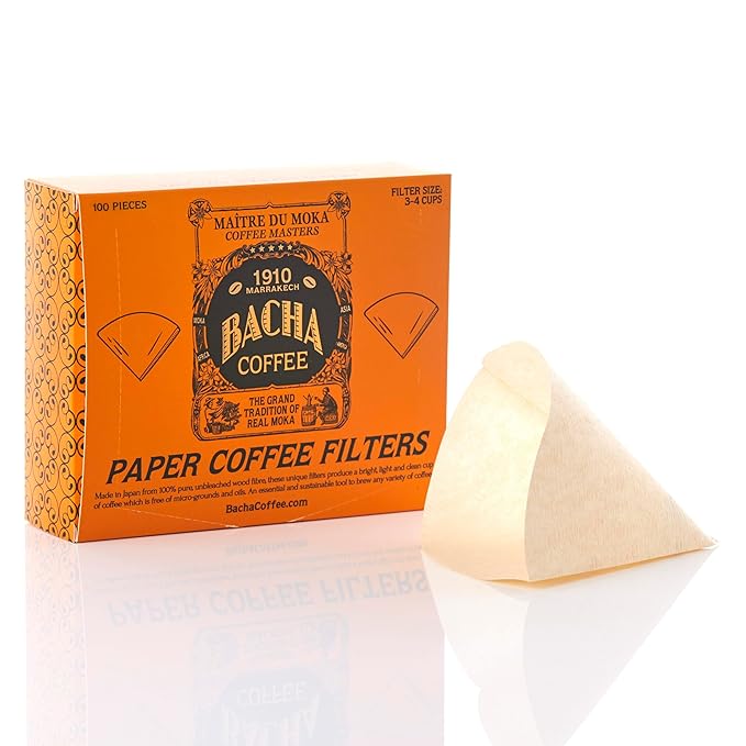 Bacha Coffee | Grand Torino Fine Flavoured Coffee Autograph Collection 100% Arabica Specialty Coffee Ground Beans Medium Roast 350g &amp 100% Natural Unbleached Wood Fibre Paper Filters Large