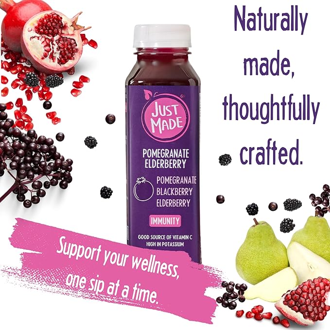 JUST MADE JUICE Pomegranate Elderberry Juice 11.8 FZ