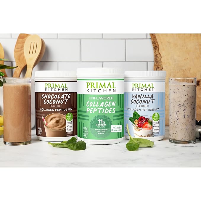 Primal Kitchen Chocolate Collagen Fuel® Drink Mix Chocolate Coconut Collagen Peptides No Dairy or Artificial Sweeteners 15 Ounces