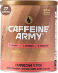 CAFFEINE ARMY Cappuccino | Functional Coffee with Collagen Peptides MCTs CoQ10 and Adaptogens: Clean Energy Supports Daily Attention No Jitters or Crash (7.8 oz 22 Servings)