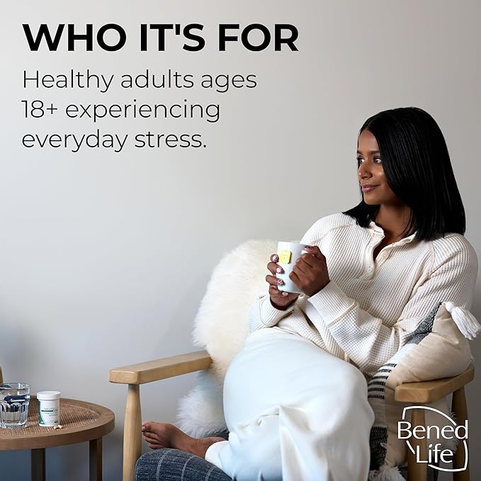 Bened Life Neuralli Mood with PS128 for Stress Relief &amp Recovery via The Gut-Brain Axis (60-Day Supply) Ages 18+ - 2 Bottles (120 Capsules)