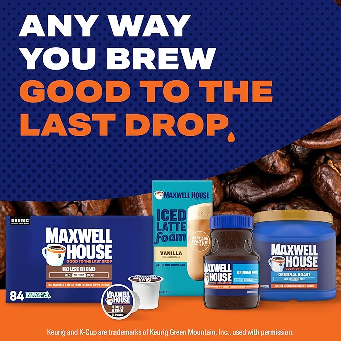 Maxwell House House Blend Medium Roast K-Cup Coffee Pods 84 ct Box