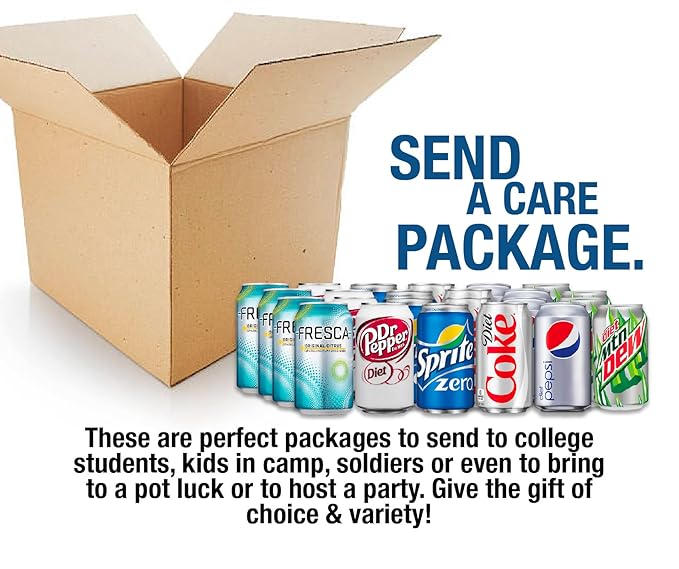 Soda Variety Pack - Assortment Popular Flavors - Home Office or Party Refrigerator Restock Pack - By MaxPax (Diet Soda Variety 24 Pack)