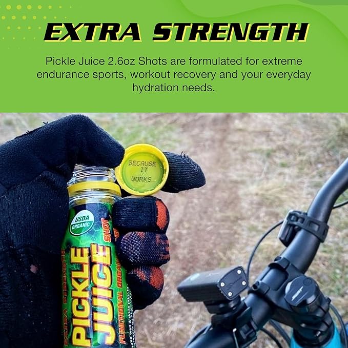 Pickle Juice Sports Drink Shots Ultra - Relieves Cramps Immediately - Electrolyte Pickle Juice Shots for Day &amp Night Time Leg Cramp Relief - 2.6 oz 24 Pack