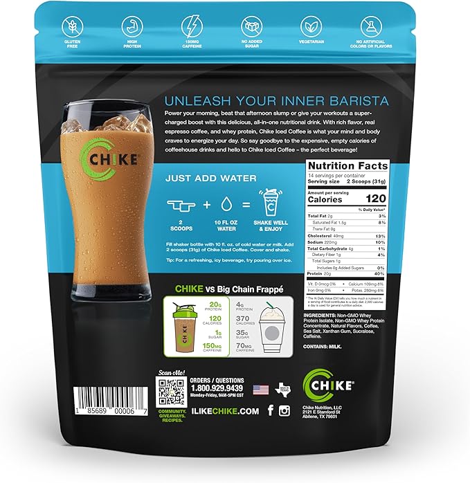Chike High Protein Iced Coffee Original 14 Servings (15.1 Ounce)
