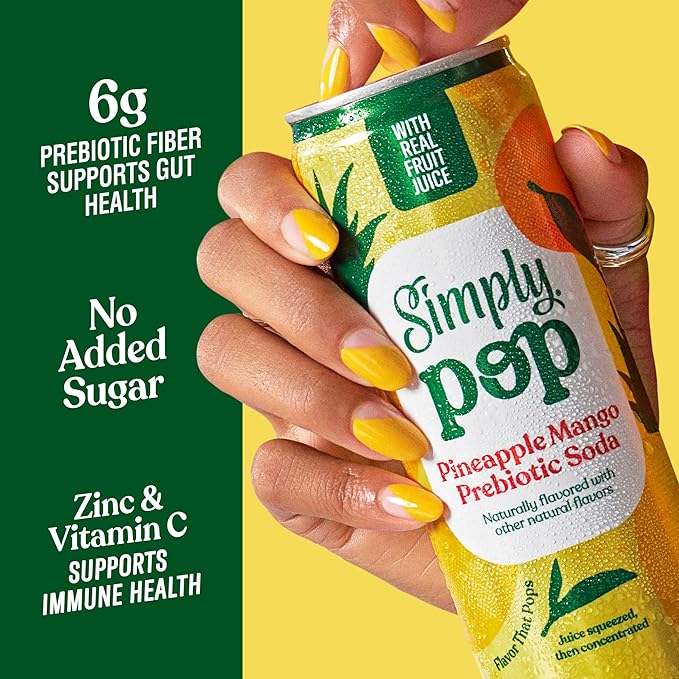 Simply Pop Soda Pineapple Mango 12 fl oz (Pack of 12)