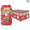 Sour Fruity Soda with Classic Warheads Flavors – Perfectly Balanced Sweet and Sour Soda - Warheads Candy Throwback Treat Soda Cocktail Mixer Pack of 12 12oz Cans (Black Cherry)