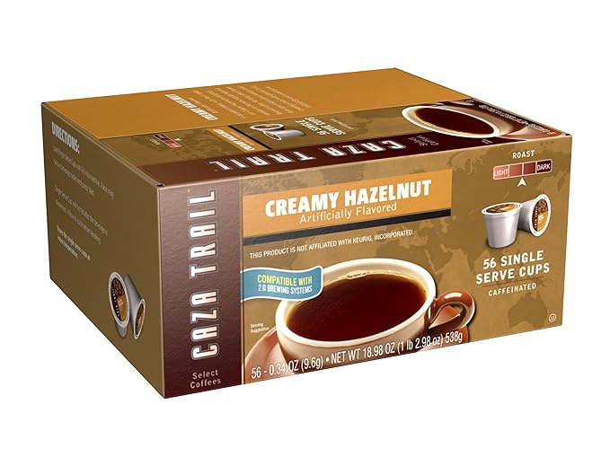 Caza Trail Coffee Creamy Hazelnut 56 Single Serve Cups