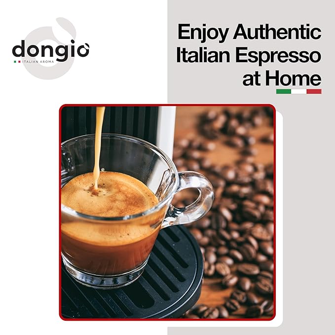 Dongiò Caffè Espresso Roma - 150 Easy Serving Espresso Pods (ESE 44mm) – Med-Dark Roast Coffee (Intensity 7/10) - Roasted and Blended in Italy
