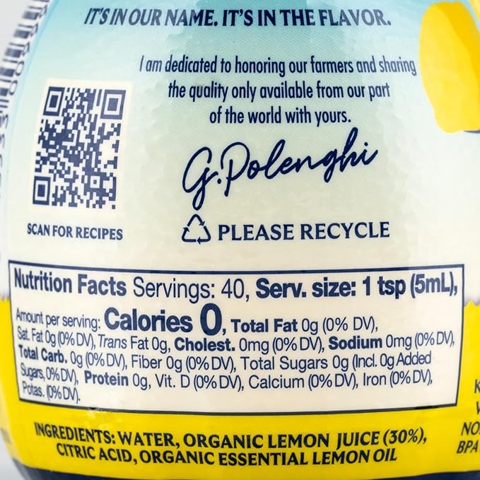 Italian Volcano Organic Lemon Juice 33.8 Ounces - 2 Pack Bundled Kit - Certified Organic - Each Bottle Contains 40 Fresh Lemons (2 Bottles + 1 Burst)