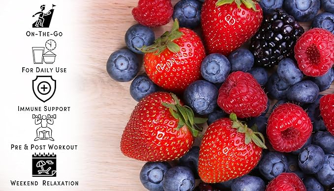 Bobelo Smooth Hydrating Bubbles - Hydration Powder with Balanced Electrolyte - Sugar Free Powdered Drink Mix - Vitamin C &amp D Low Calories Keto Friendly - Mountain Berries - 15 Counts