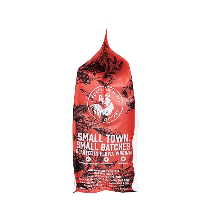 Red Rooster Coffee Organic Floyd Farmhouse Breakfast Blend – Light-Medium Roast Whole Bean Coffee – Notes of Toasted Almond Red Plum Caramel &amp Sunflower Butter – 5LB – USDA Organic Fair Trade