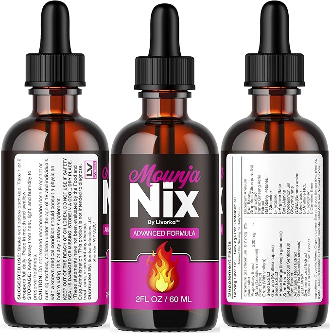 (3 Pack) MounjaNix – Original MounjaNix Drops Premium Advanced Formula Support All Natural Liquid Formula Mounjanix Supplement Gotas for Overall Wellness and Support Health 3 Bottles for 3 Months