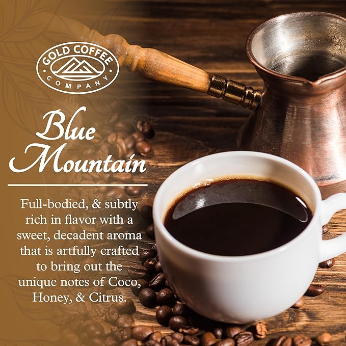 Gold Coffee Bundle | Kanaloa &amp Blue Mountain Medium Roast Ground |100% Arabica Coffee 1 lb. (Pack of 2)