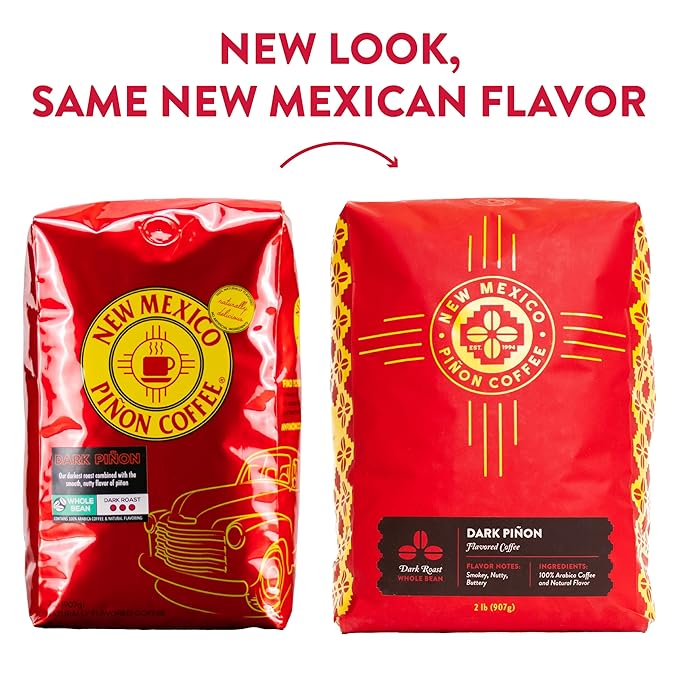 New Mexico Piñon Coffee Naturally Flavored Coffee (Dark Piñon Whole Bean 2 pound)