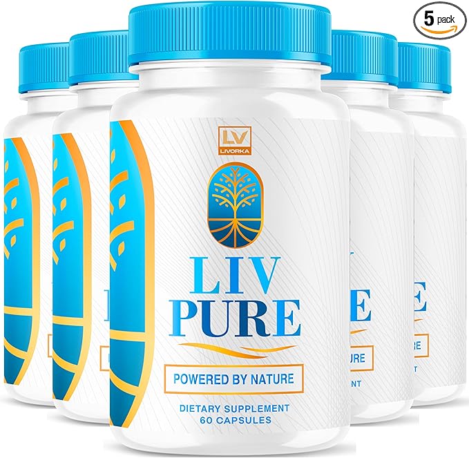 LIVORKA 5 Pack - Liv Pure Liv Pure Reviews Liv Pure Pills Liv Pure Pills Reviews Livpure Liv Pure Capsules Liver LivPure Pill Now in Capsules 300 Capsules for 150 Days