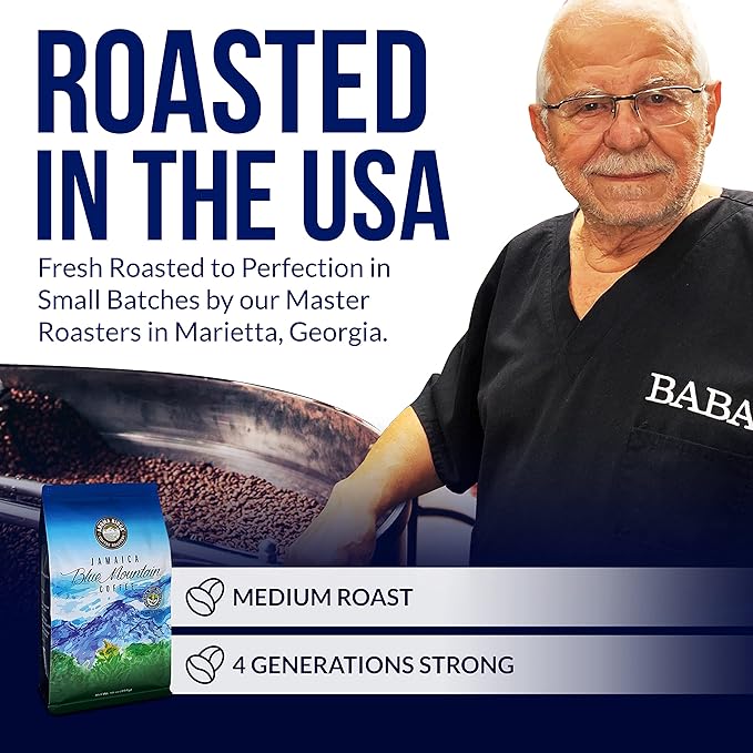 Jamaica Blue Mountain Ground Coffee | 1 LB Coffee Medium Roasted - Certified and 100% Wallenford Authentic Jamaican Blue Mountain Coffee Beans with a Smooth Milk Chocolate Finish | Grade 01 | Aroma Ri