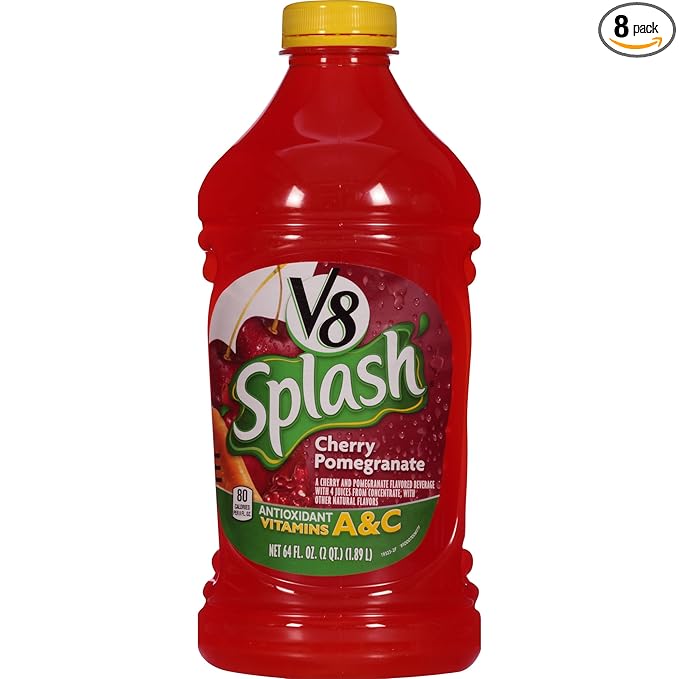 V8 Splash Cherry Pomegranate 64 Ounce (Pack of 8)