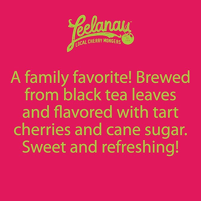 Leelanau Cherry Sweet Iced Tea 16 fl oz (Pack of 12)