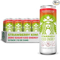 Starbucks Iced Energy Strawberry Kiwi Zero Sugar Energy Drink Plant Based Caffeine Hydration Mental Clarity 12 Fl Oz Cans (Pack of 12)