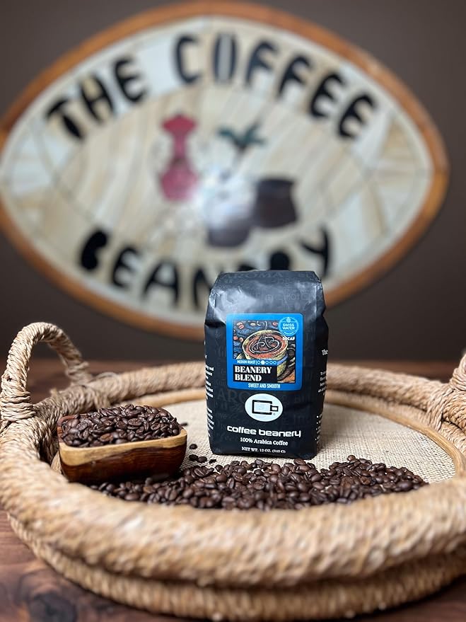 Beanery Blend Specialty SWP Decaf Coffee | 1 Bag of 12oz. Coffee (Fine) | Light-Medium Roast
